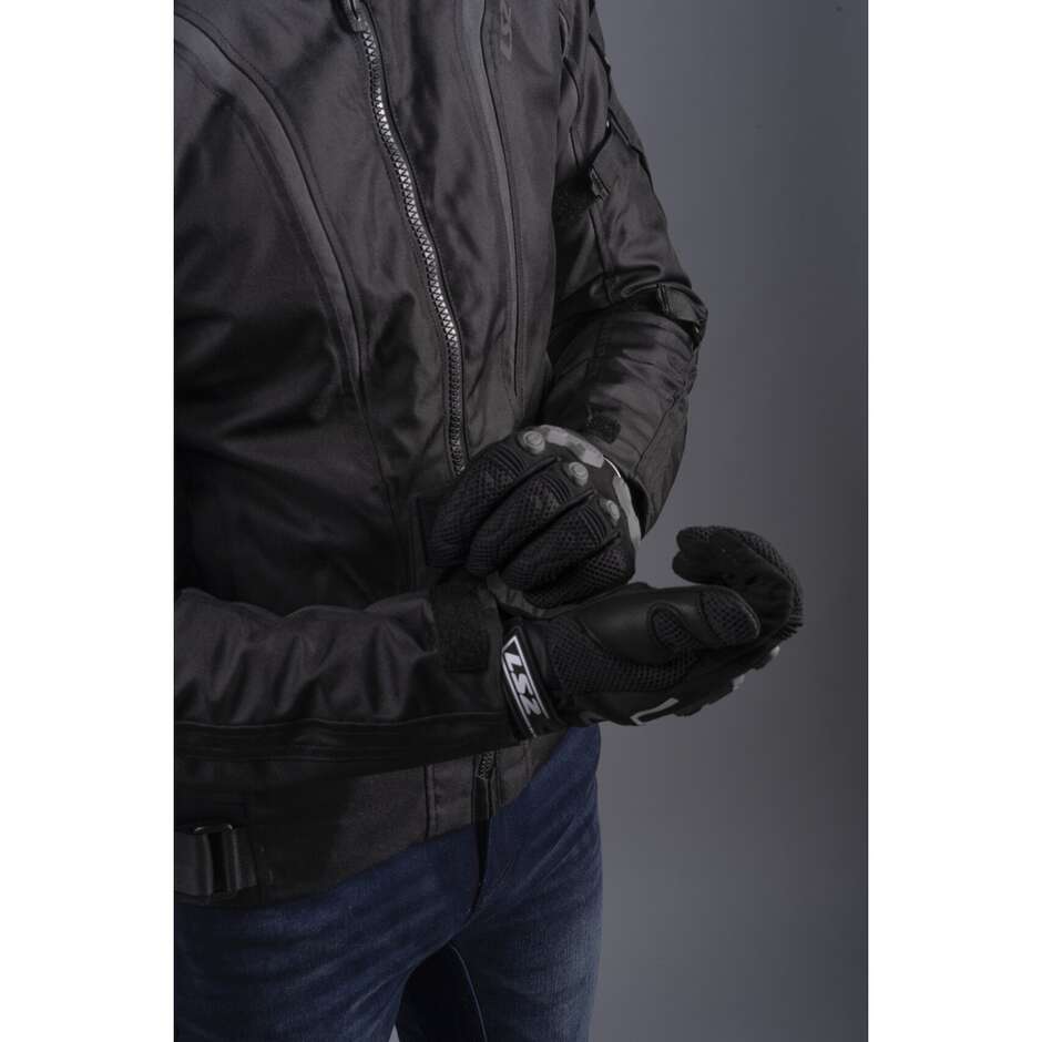 LS2 SEPANG MAN Motorcycle Jacket Dark Black Grey