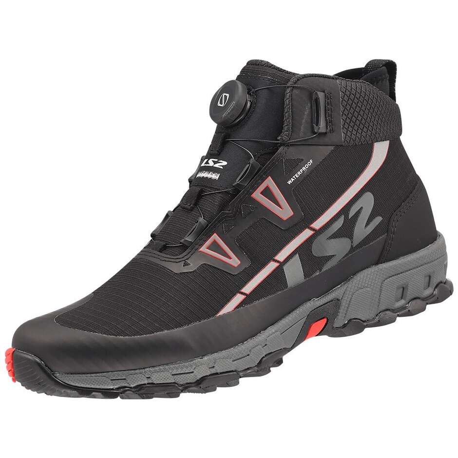 LS2 TREKKER MAN WP Motorradstiefel Schwarz