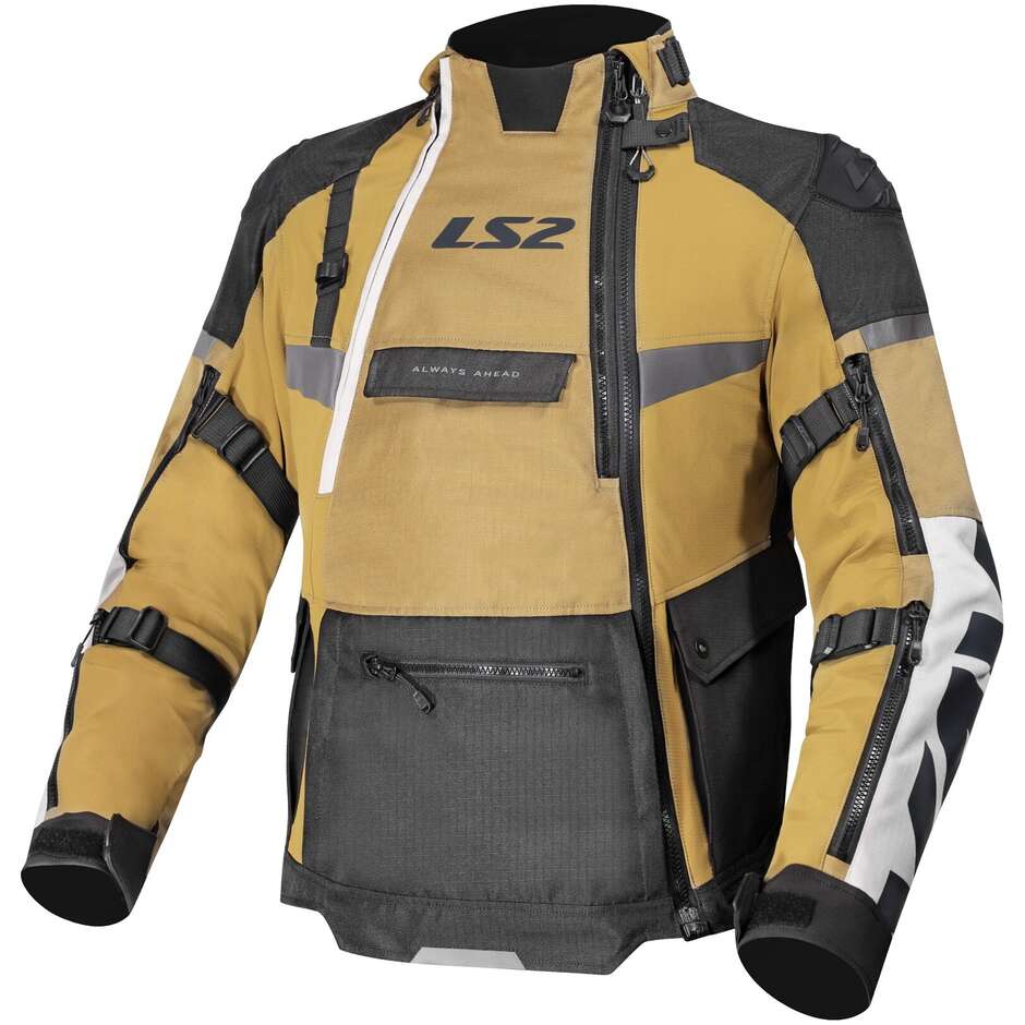 LS2 X-MASTER MAN Motorradjacke Sand Schwarz Grau