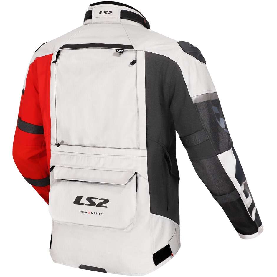 LS2 X-MASTER MAN Motorradjacke Schwarz Grau Rot