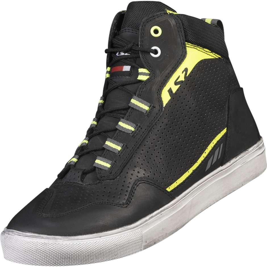 LS2 ZOE LADY Casual Motorcycle Shoes Black HV Yellow