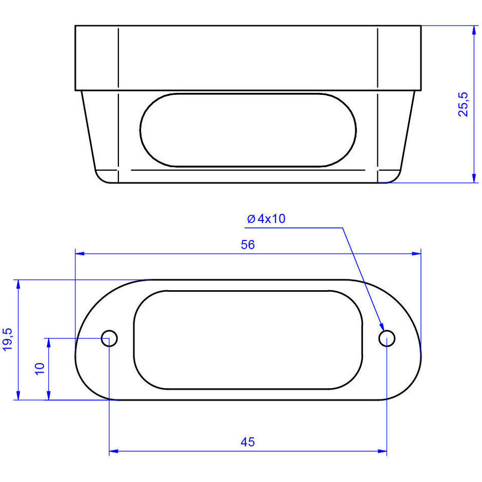 Luce targa led PRO in alluminio CNC Racing ID025B Nero