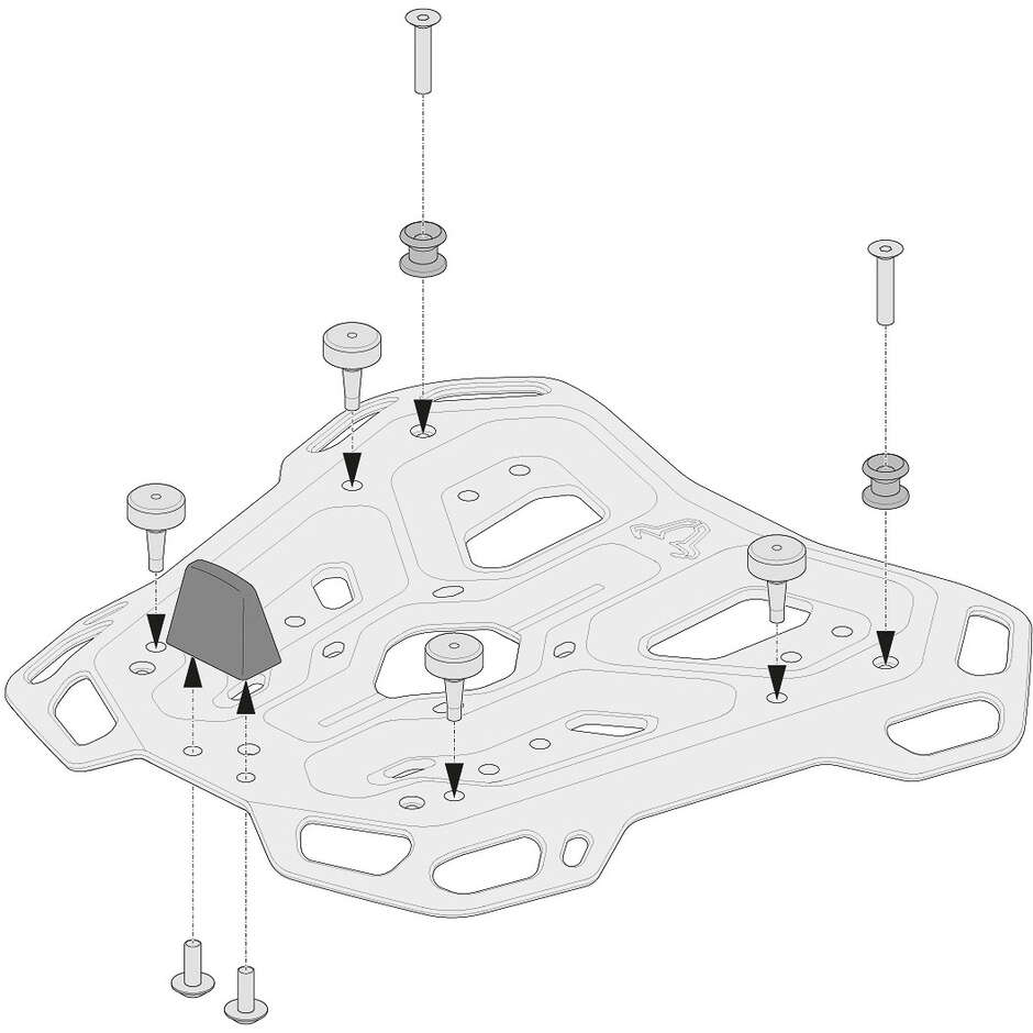 Luggage Rack Adapter Kit Adventure-rack Sw-Motech GPT.00.152.35401/B For Givi/Kappa Monokey