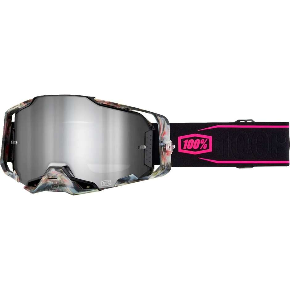 Lunettes de moto 100% ARMEGA SARCELLE Cross Enduro, verres argentés