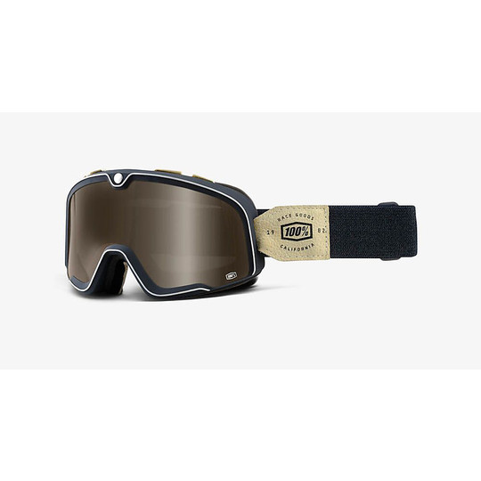 Masque De Moto Vintage Ethen Fabriqué En Italie - Lentille Bronze, Neuf Avec étiquettes