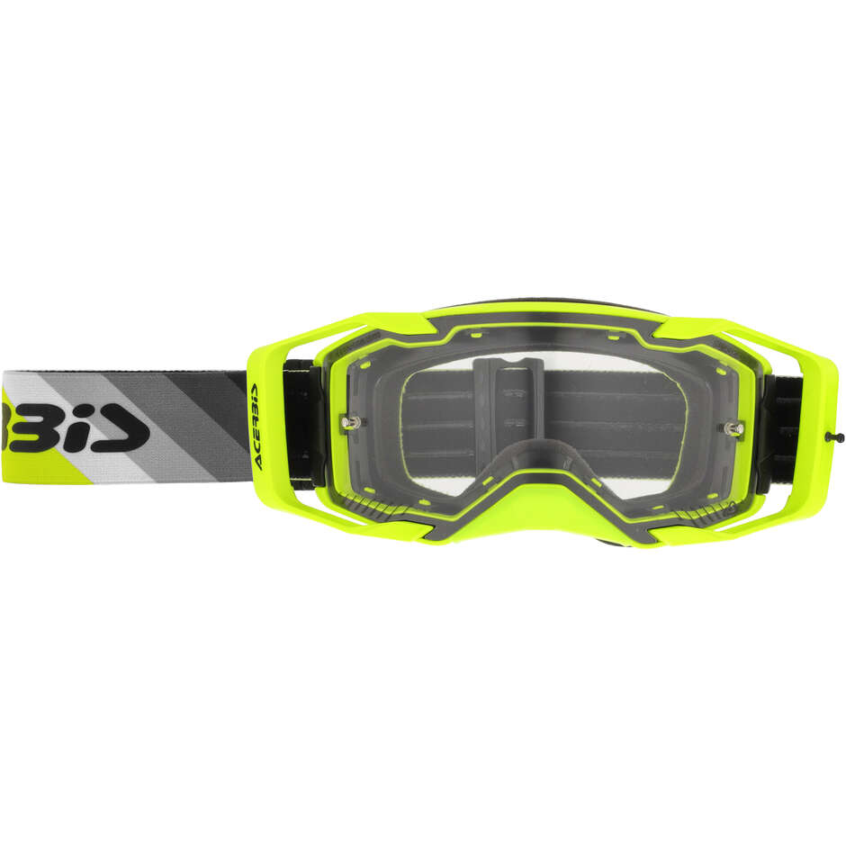 Lunettes de motocross ACERBIS VORTEX jaune fluorescent