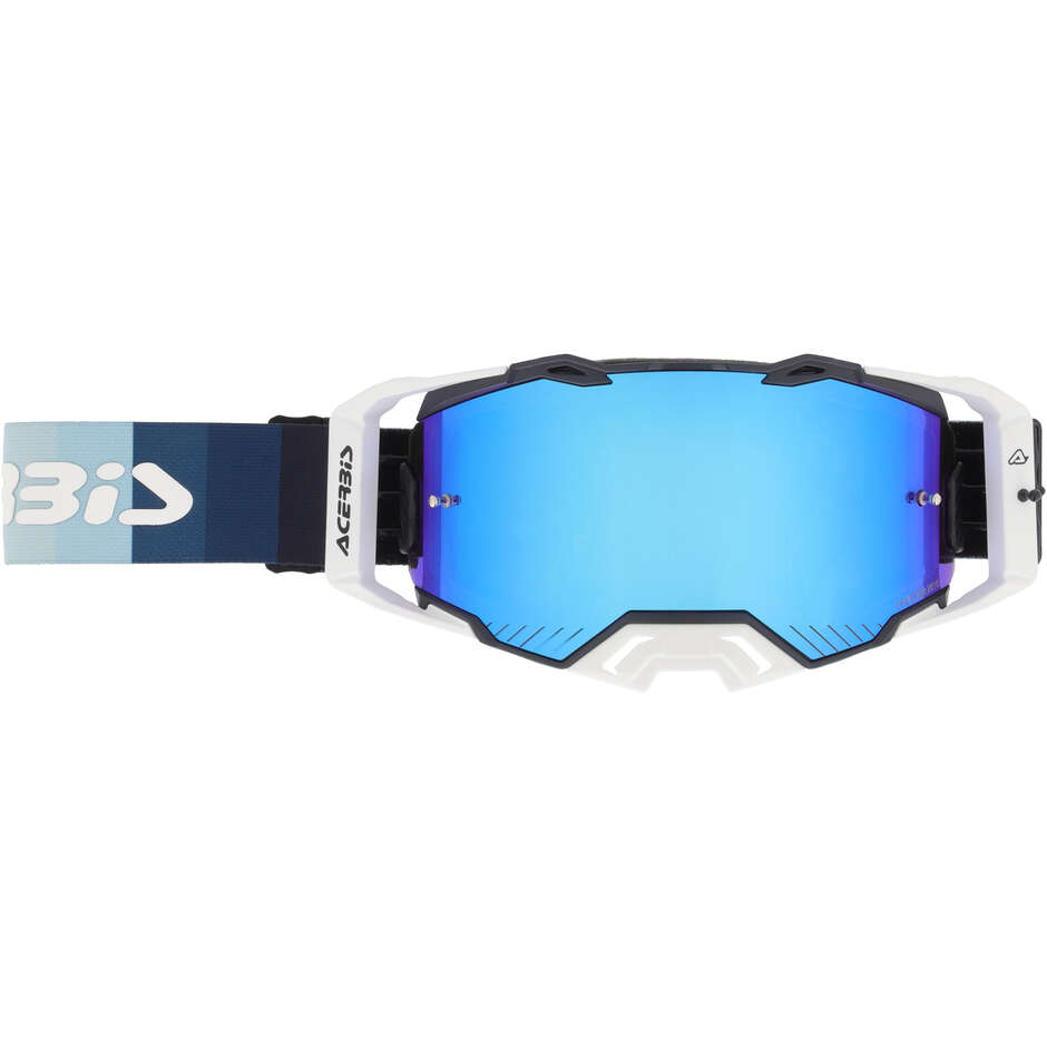Lunettes de motocross ACERBIS VULCAN MIRROR jaunes, noires et blanches