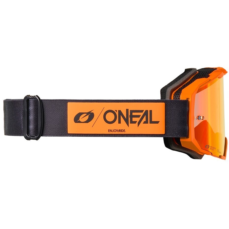 Lunettes de motocross/enduro Oneal B-22 CORE noires et oranges