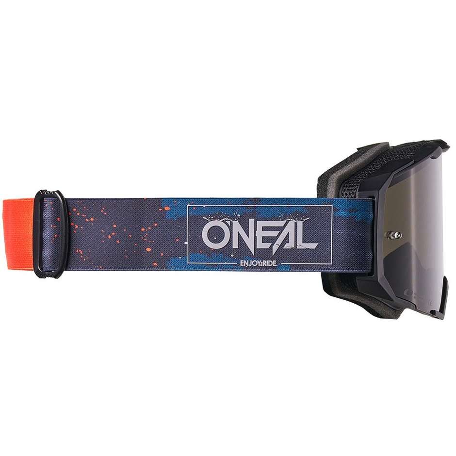 Lunettes de motocross/enduro Oneal B-22 PAINT, bleu/orange