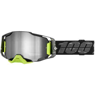 Lunettes Moto Cross Enduro 100% STRATA SAND 2 Lentille Fumée Jaune Fluo  Vente en Ligne 