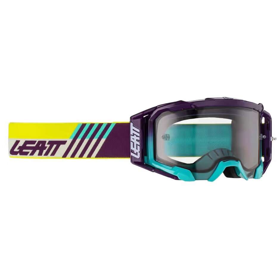 Lunettes Moto Cross Enduro Leatt VELOCITY 5.5 INDIGO Gris Clair