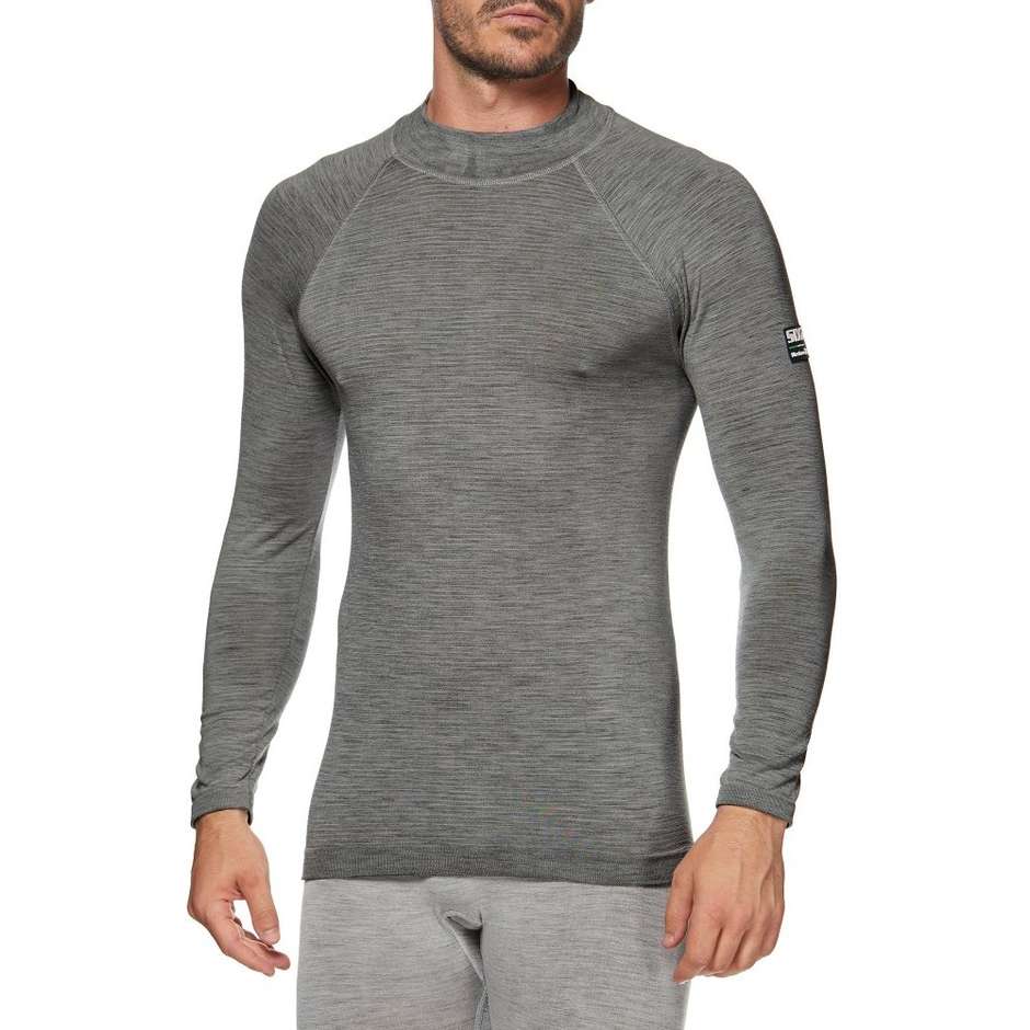 Lupetto in Lana Merinos Intima Maniche Lunghe Sixs TS3 Carbon Merinos Wool Antracite