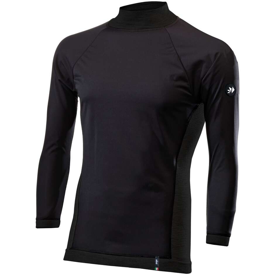 Lupetto Maniche Lunghe Windshell Sixs TS4 Carbon Merinos Wool Black