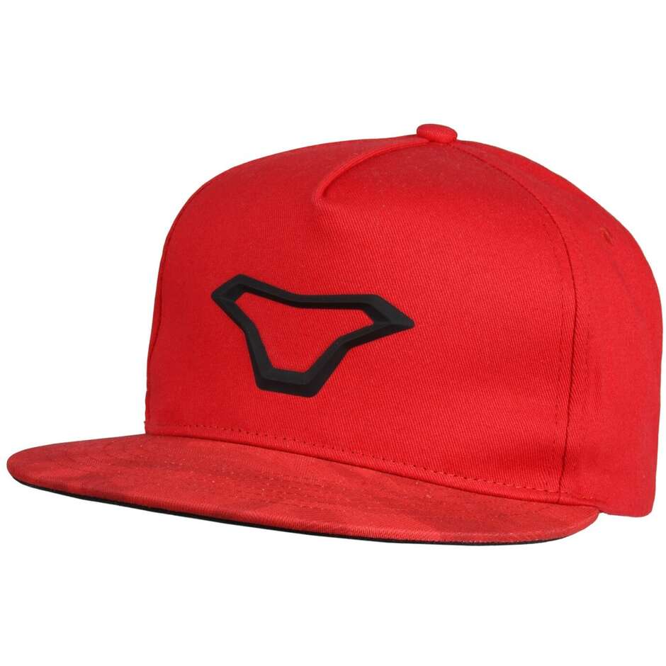 Macna 3D-Logo Snapback Cap Rot Schwarz
