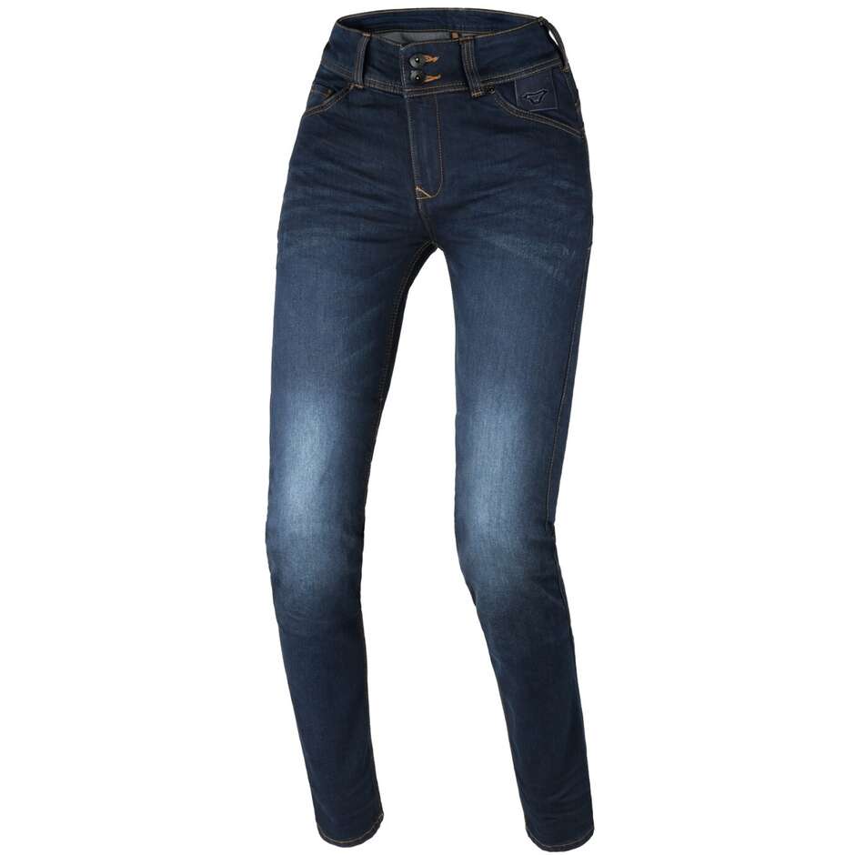 Macna Aramon Slim Damen-Motorradjeans Blau #2 – gekürzt