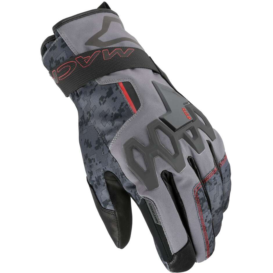 Macna Arcalon RTX Motorcycle Gloves Grey / Red