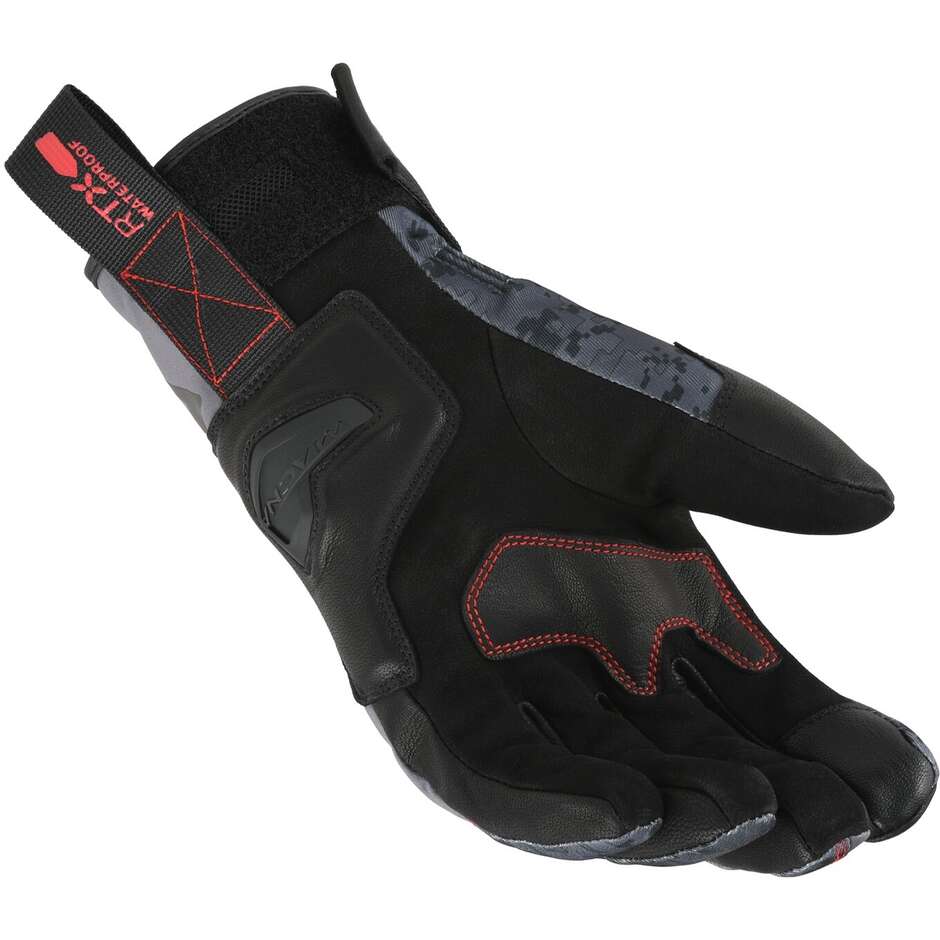 Macna Arcalon RTX Motorcycle Gloves Grey / Red