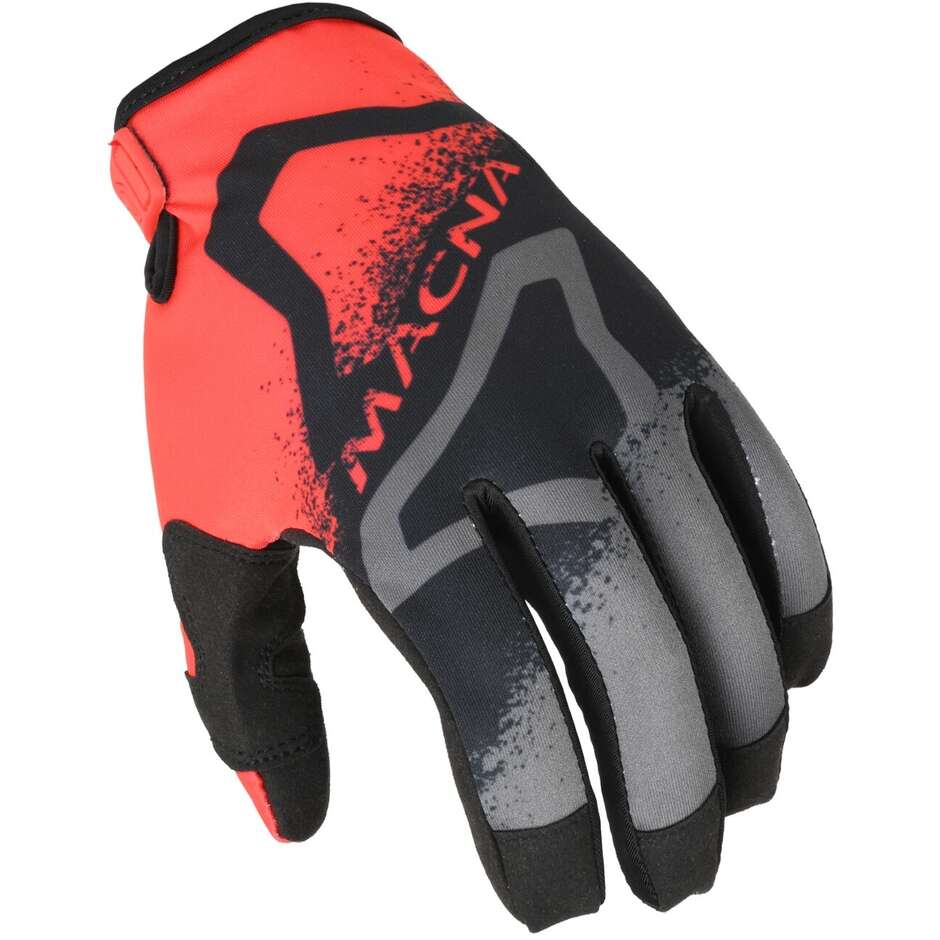 Macna Backyard-1 Motocross-Handschuhe Schwarz Grau Rot