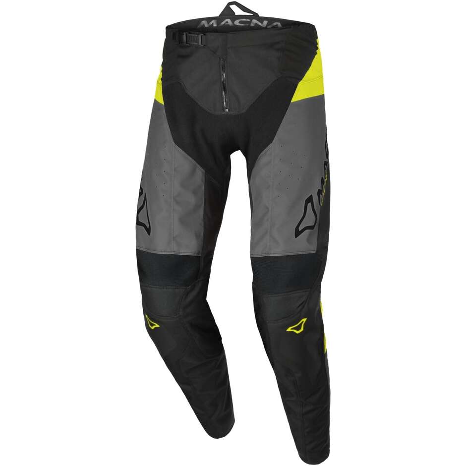 Macna Backyard-1 Motocross-Hose Grau Schwarz Fluo Gelb
