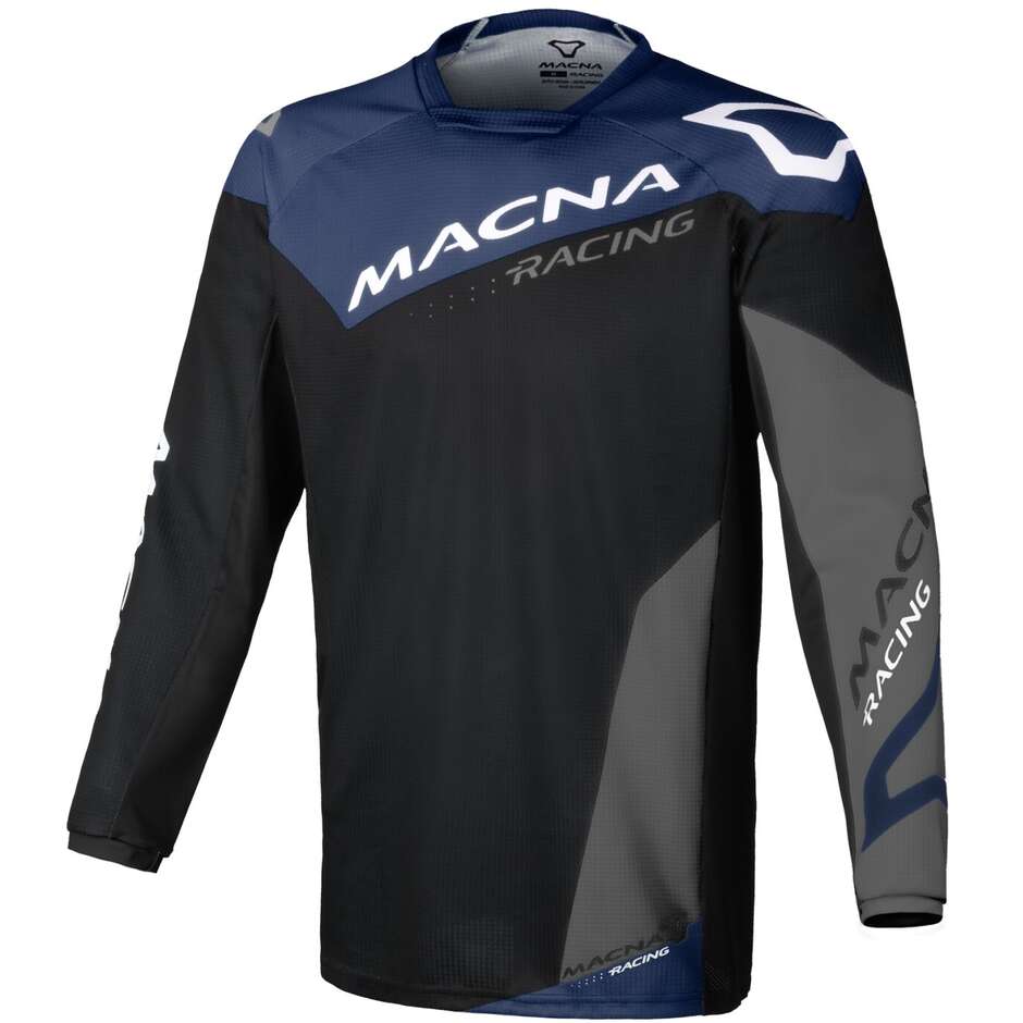 Macna Backyard-1 Motocross-Trikots Schwarz Blau Grau