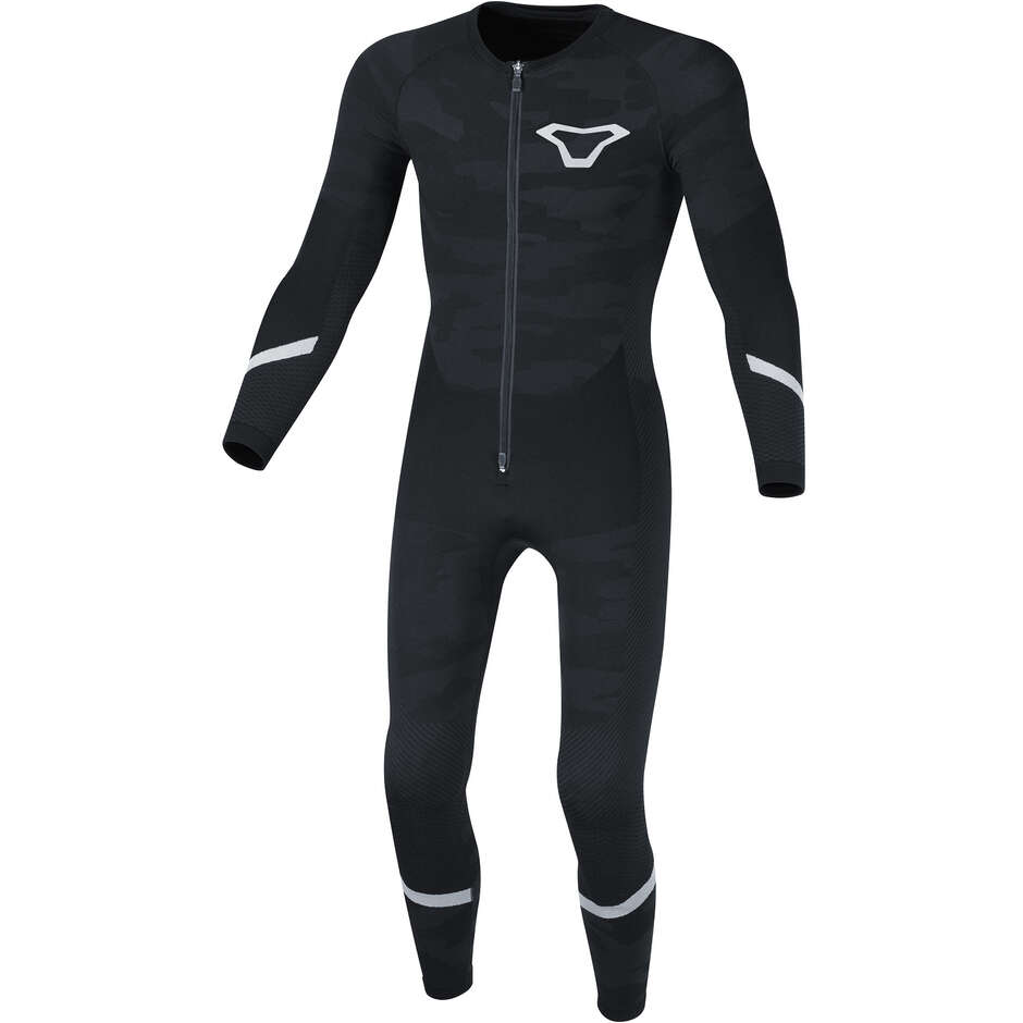 Macna Baselayer Motorcycle Undersuit Black Grey Silver