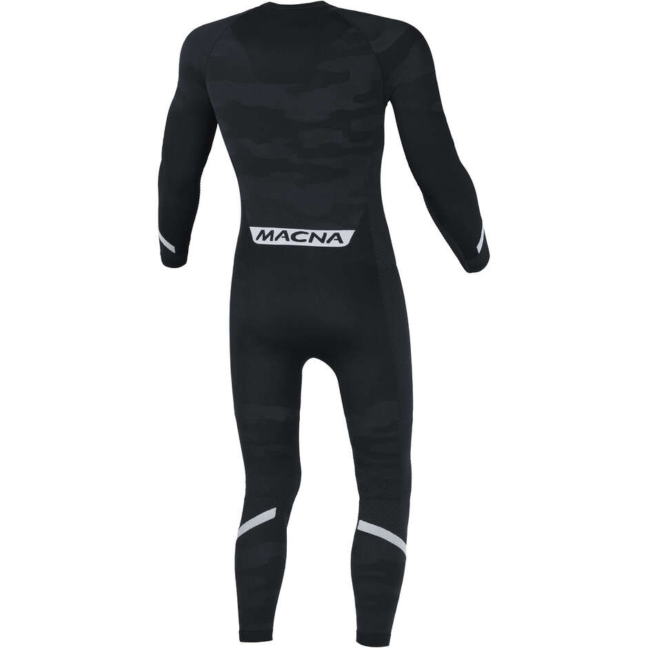 Macna Baselayer Motorcycle Undersuit Black Grey Silver