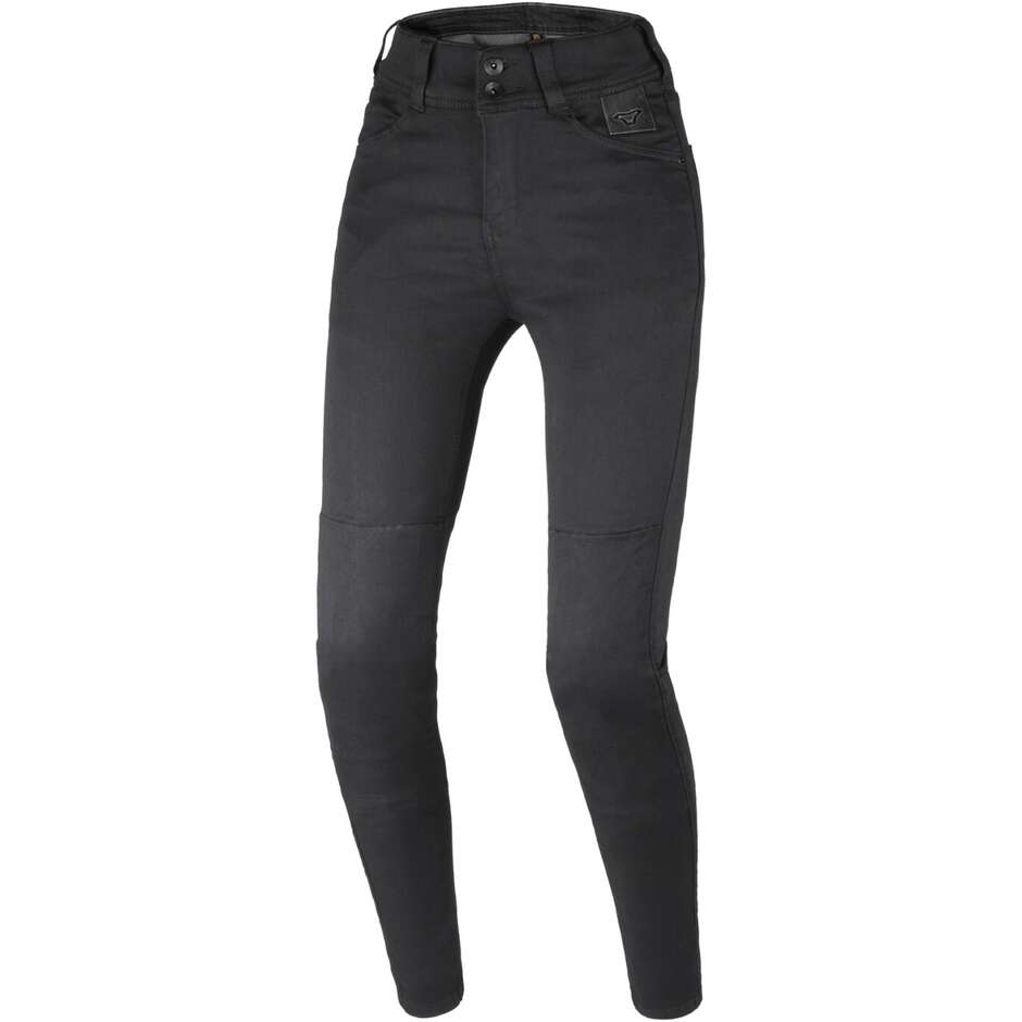 Macna Bernis Skinny Damen-Motorradjeans Schwarz – Stretched