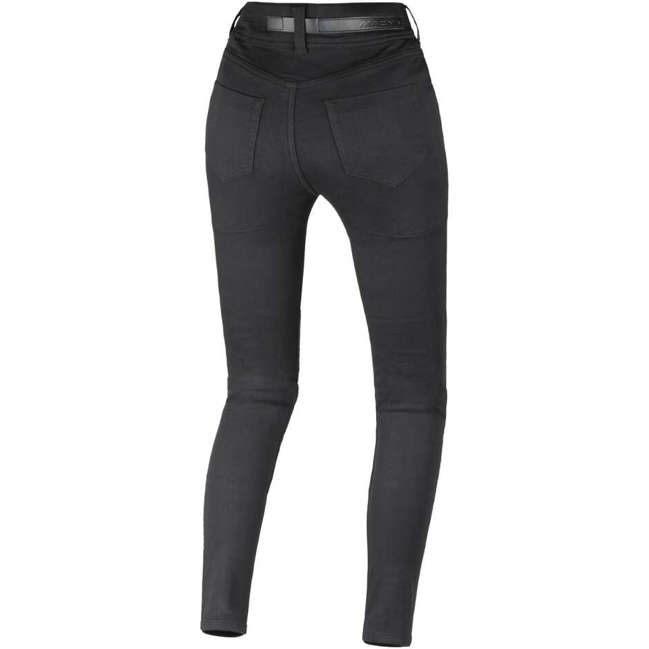 Macna Bernis Skinny Damen-Motorradjeans Schwarz – Stretched