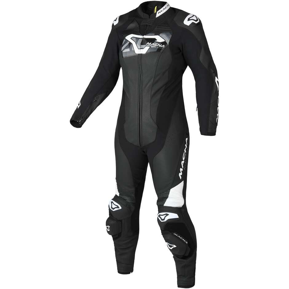 Macna Blitz 1pc Women's One-Piece Motorcycle Suit Black/White