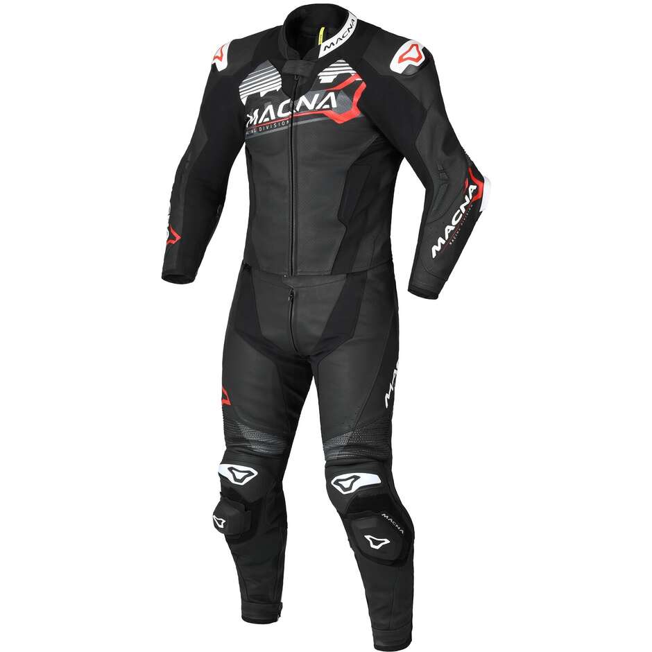 Macna Blitz 2pc Divisible Motorcycle Suit Black / White