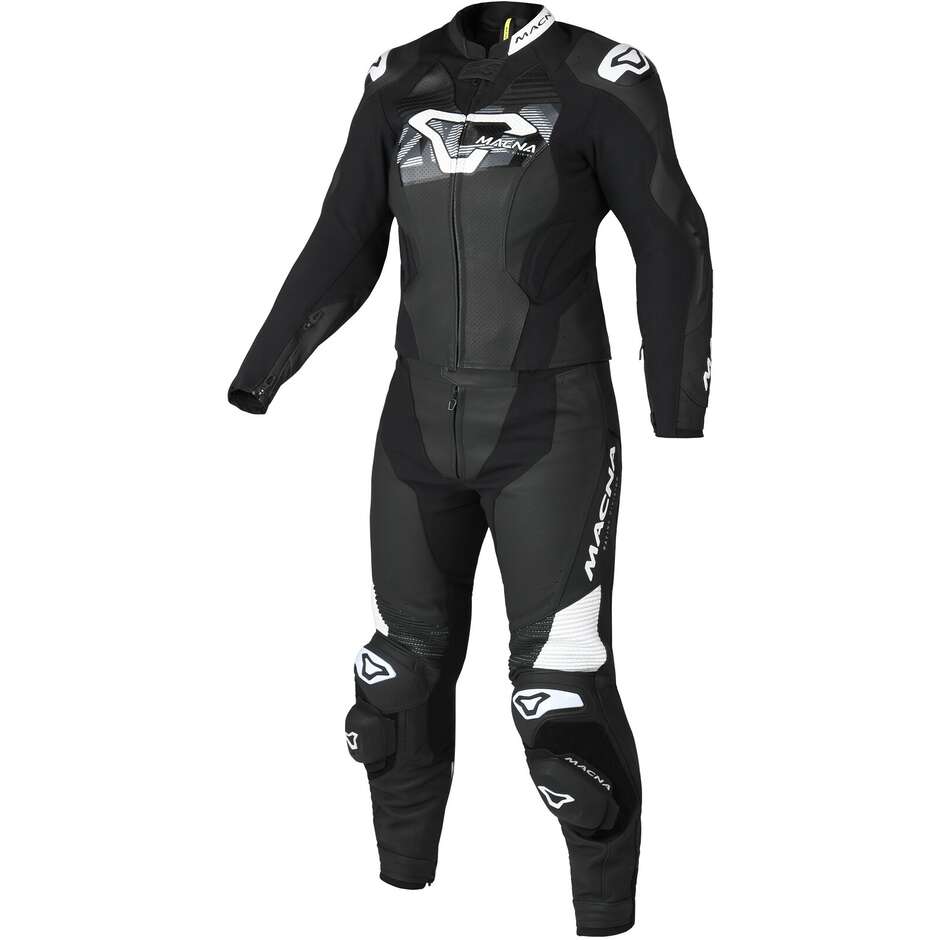 Macna Blitz 2pc Women's Divisible Motorcycle Suit Black/White