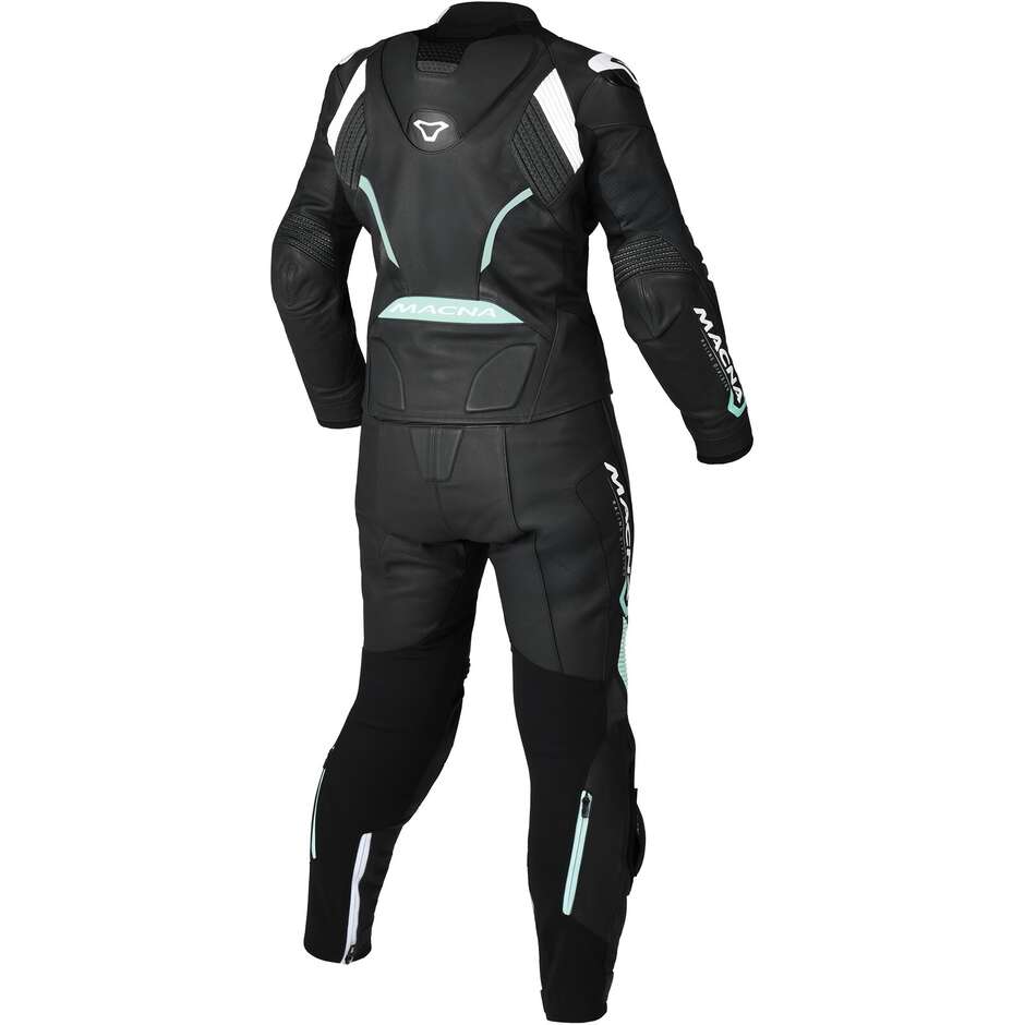 Macna Blitz 2pc Women's Divisible Motorcycle Suit Green/White