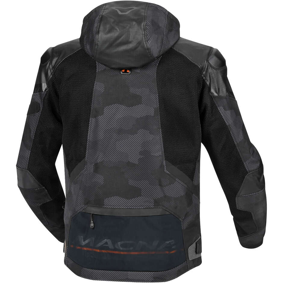 Macna Bradical Motorcycle Jacket Black-Grey camo Orange