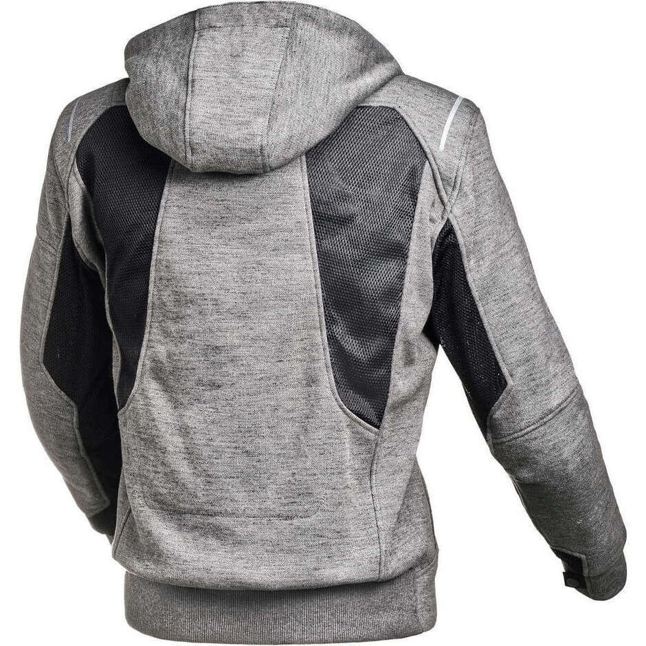Macna Breeze Dark Grey Black Hooded Motorcycle Sweatshirt