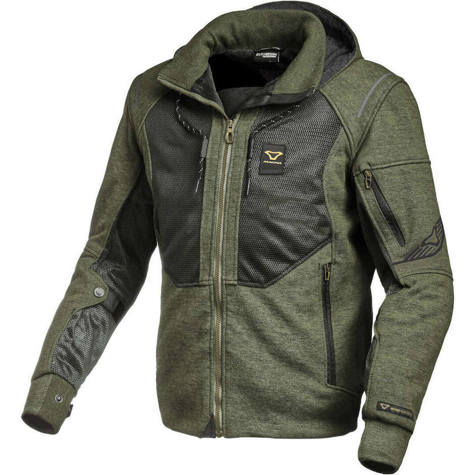 Macna Breeze Green Hooded Motorcycle Sweatshirt