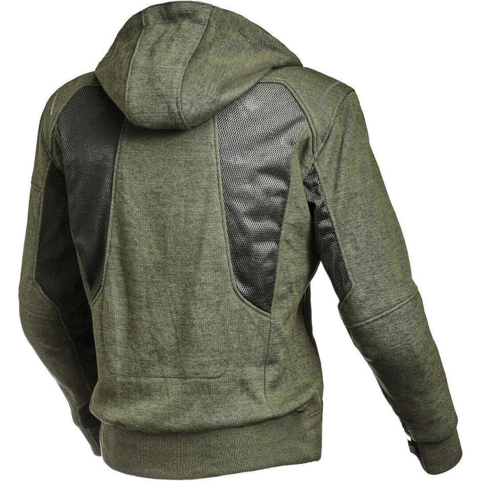 Macna Breeze Green Hooded Motorcycle Sweatshirt