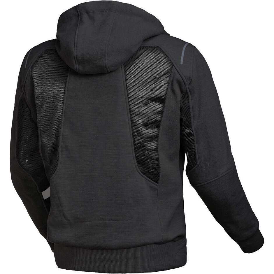 Macna Breeze Schwarzes Motorrad-Kapuzenpullover