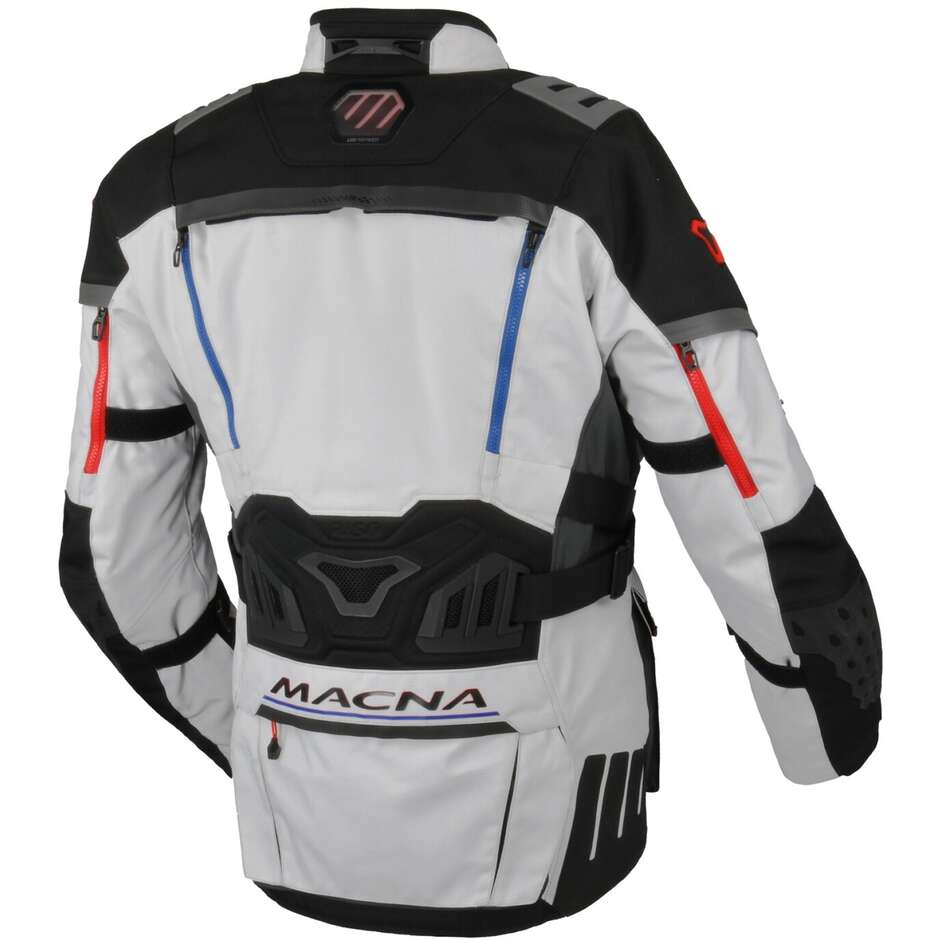 Macna Chieftane Touring Motorradjacke Weiß Rot Blau