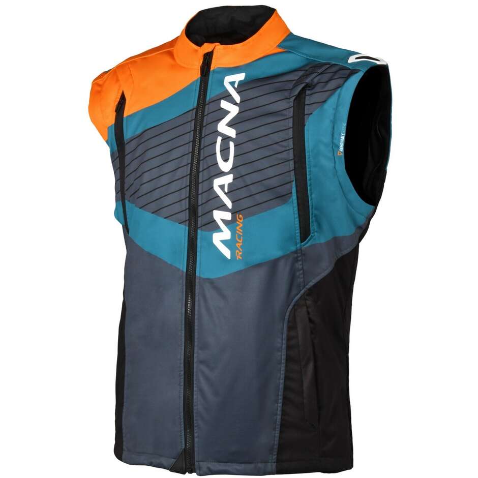 Macna Crest Off Road Motorcycle Jacket Orange Grey Blue