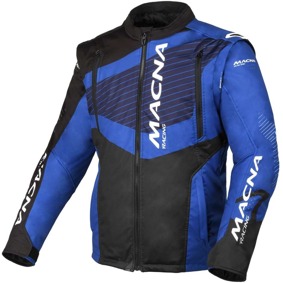 Macna Crest Off Road Motorradjacke Schwarz Blau