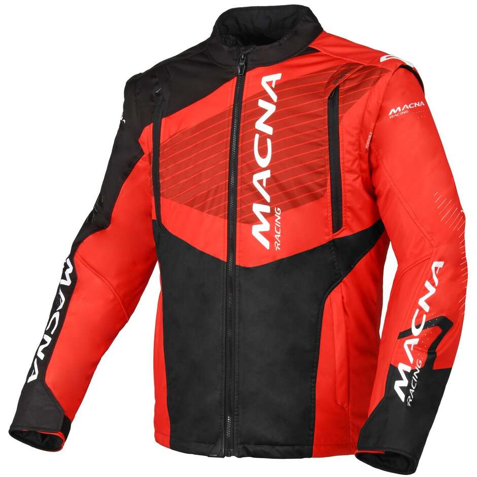 Macna Crest Off Road Motorradjacke Schwarz Rot