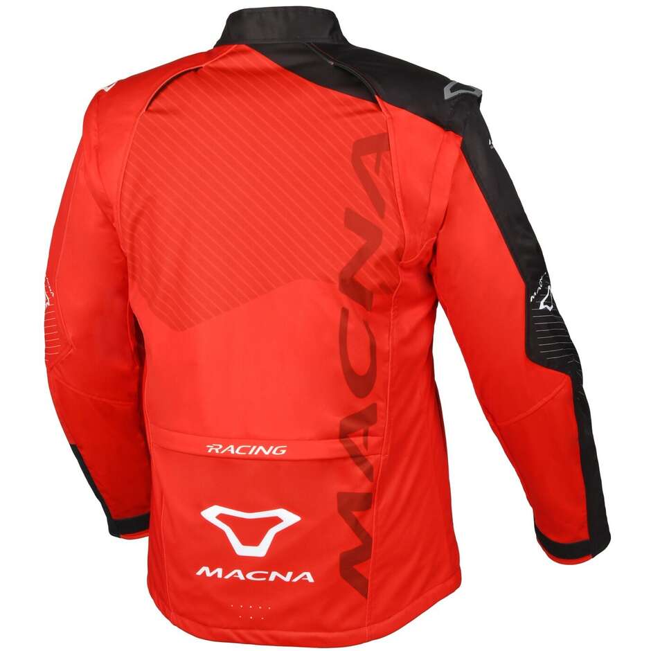 Macna Crest Off Road Motorradjacke Schwarz Rot