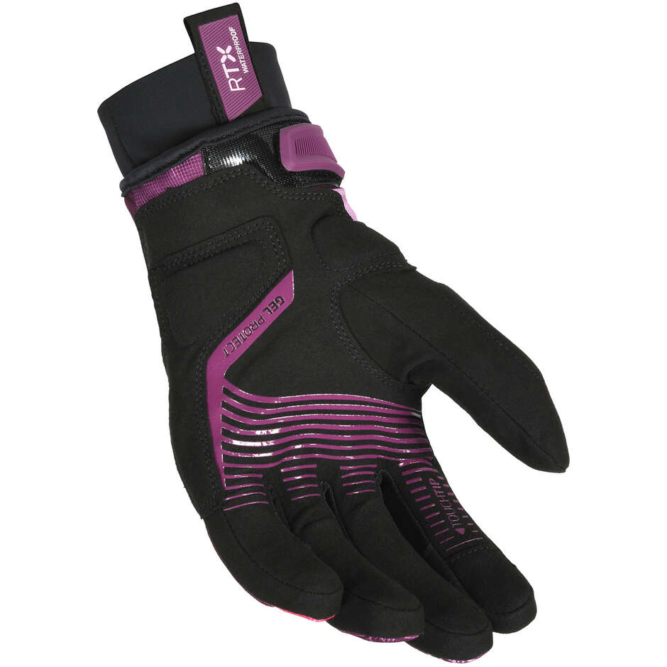 Macna Crew RTX Women's Motorcycle Gloves Black Purple Pink