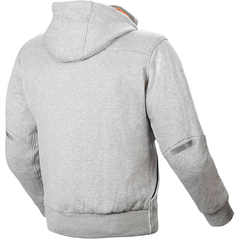 Macna District Light Grey Moto Hoodie