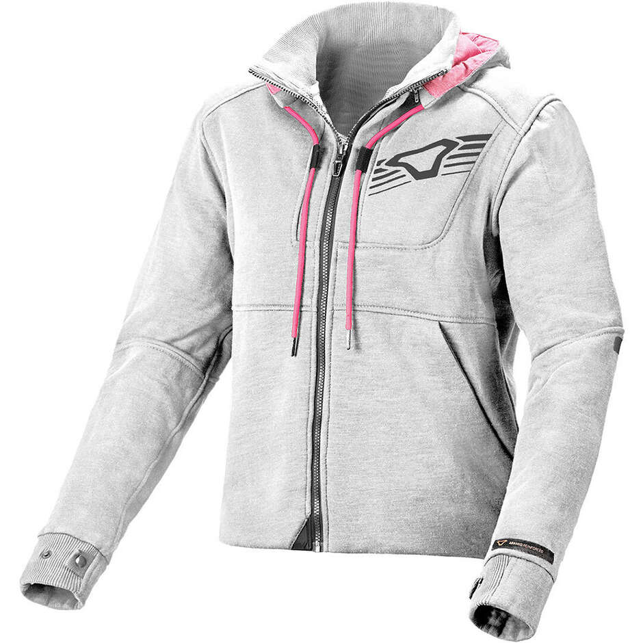 Macna District Light Grey Women's Motorcycle Hoodie