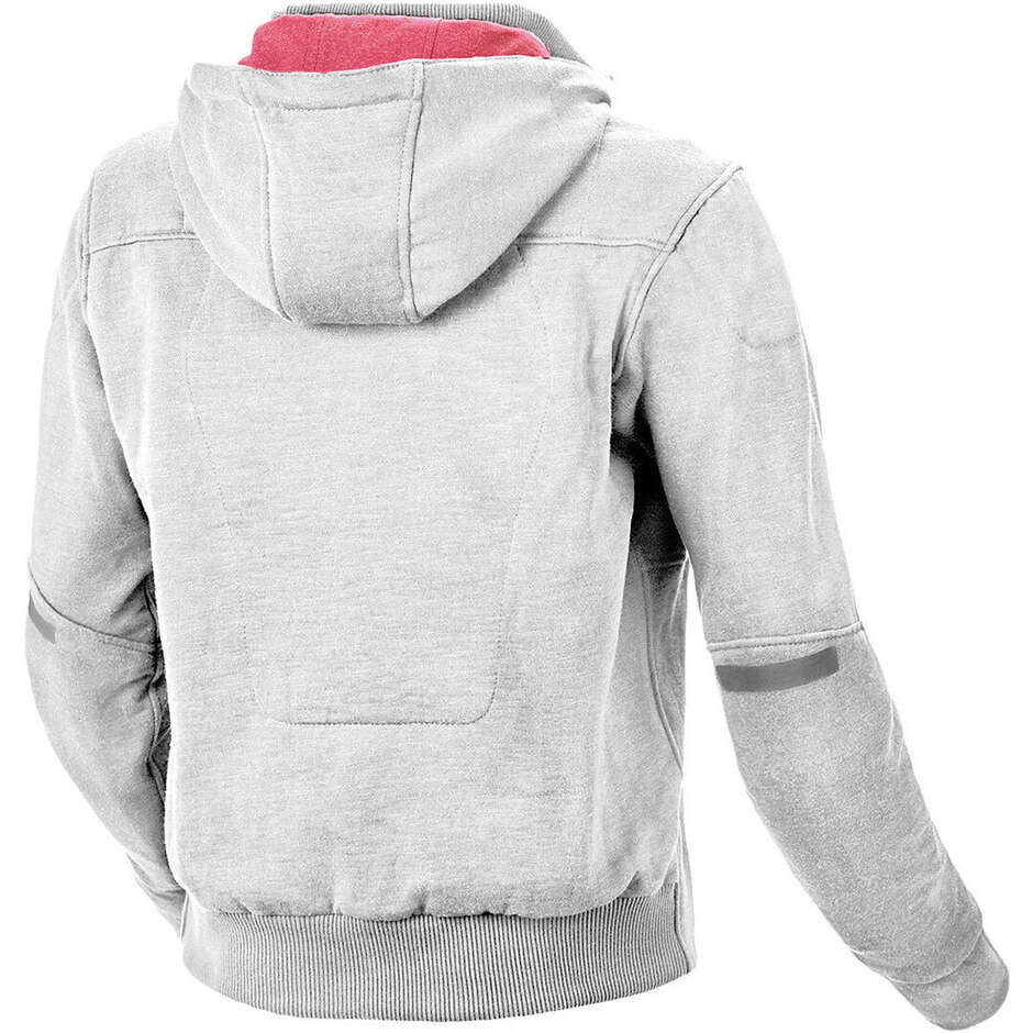 Macna District Light Grey Women's Motorcycle Hoodie