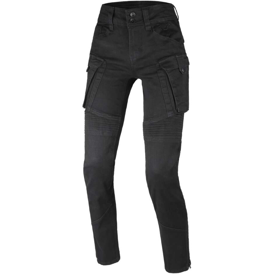 Macna Duplan easy Damen Motorradjeans Schwarz - Stretched