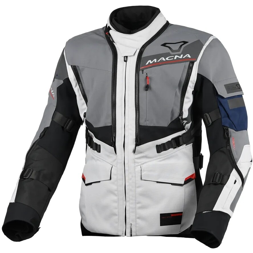 Macna Flexodus Motorradjacke Grau/Schwarz