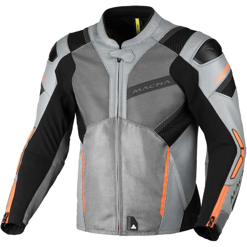 Macna Galvic Motorcycle Jacket Grey Black