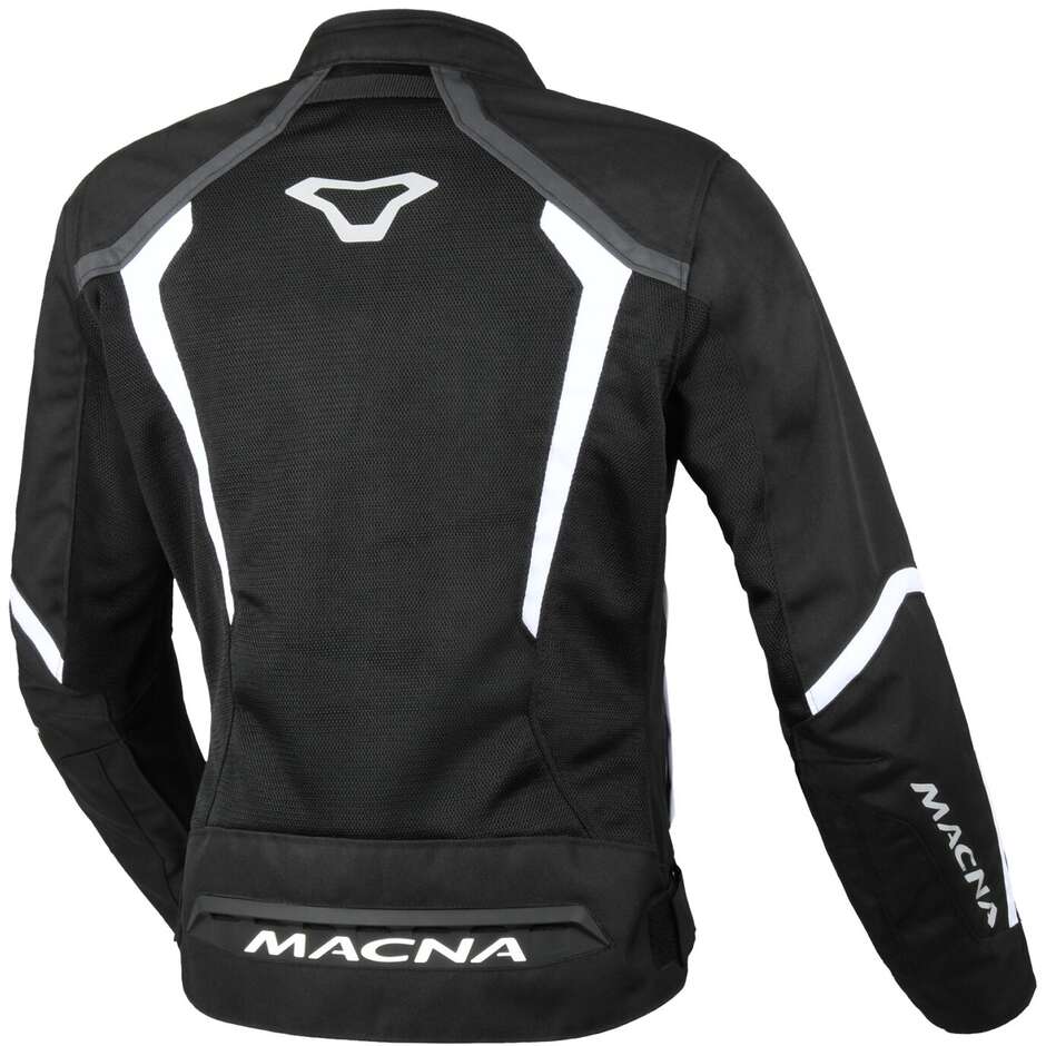 Macna Grisca Damen Softshell-Motorradjacke Schwarz Weiß